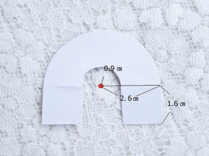 【くまさんカップケーキの巻き台紙サイズ】