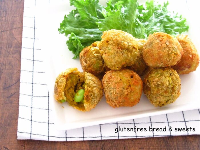 かぼちゃと枝豆のスパイシーコロッケ