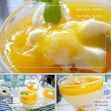 大人なオレンジゼリー✕濃厚ミルクプリンのふるるんスイーツ