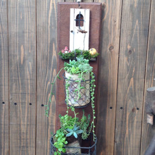 100均造形ねんど✖️ワイヤーバスケット✖️ミニチュアドアで多肉植物プランターDIY!