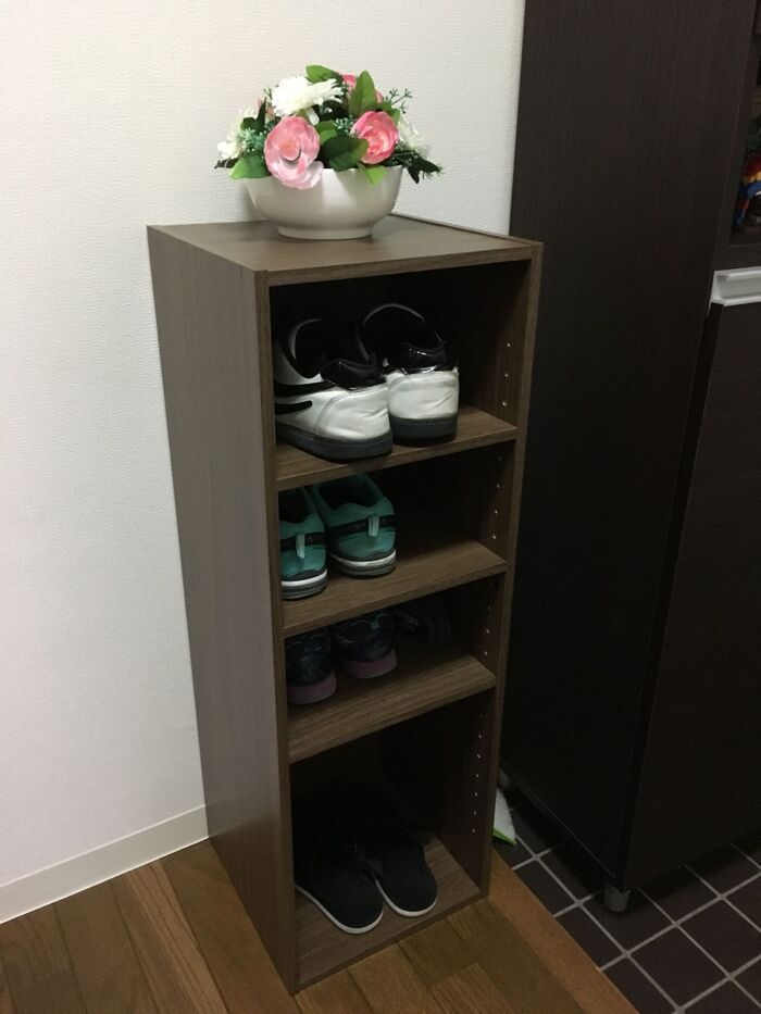 学校風下駄箱を設置