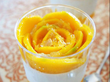 レンジで簡単♪フルブラマンゴー&ココナッツのブラン・マンジェ