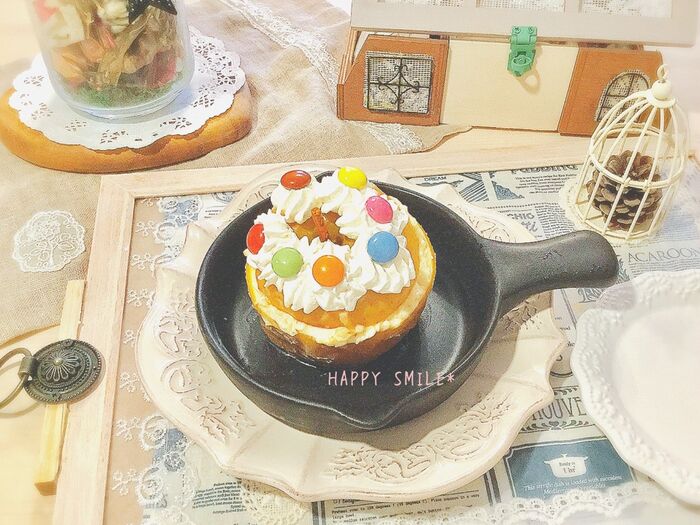 焼きリンゴでカラフル☆チーズクリームケーキ♡