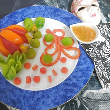 三色集合、とまとさらだ&seed soup