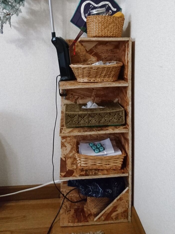 端材で作るちょこっと収納棚★すぐ手が届く♪薬の飲み忘れなし♪置き忘れなし♪