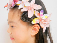 パパと娘で製作したモアナの花飾り