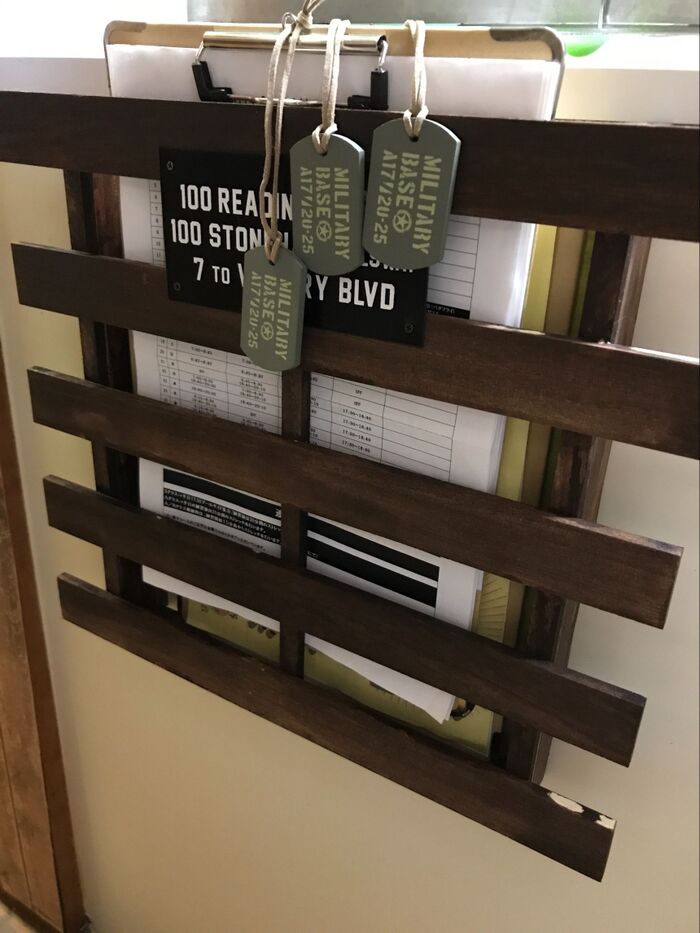 クリップボードを収納します。