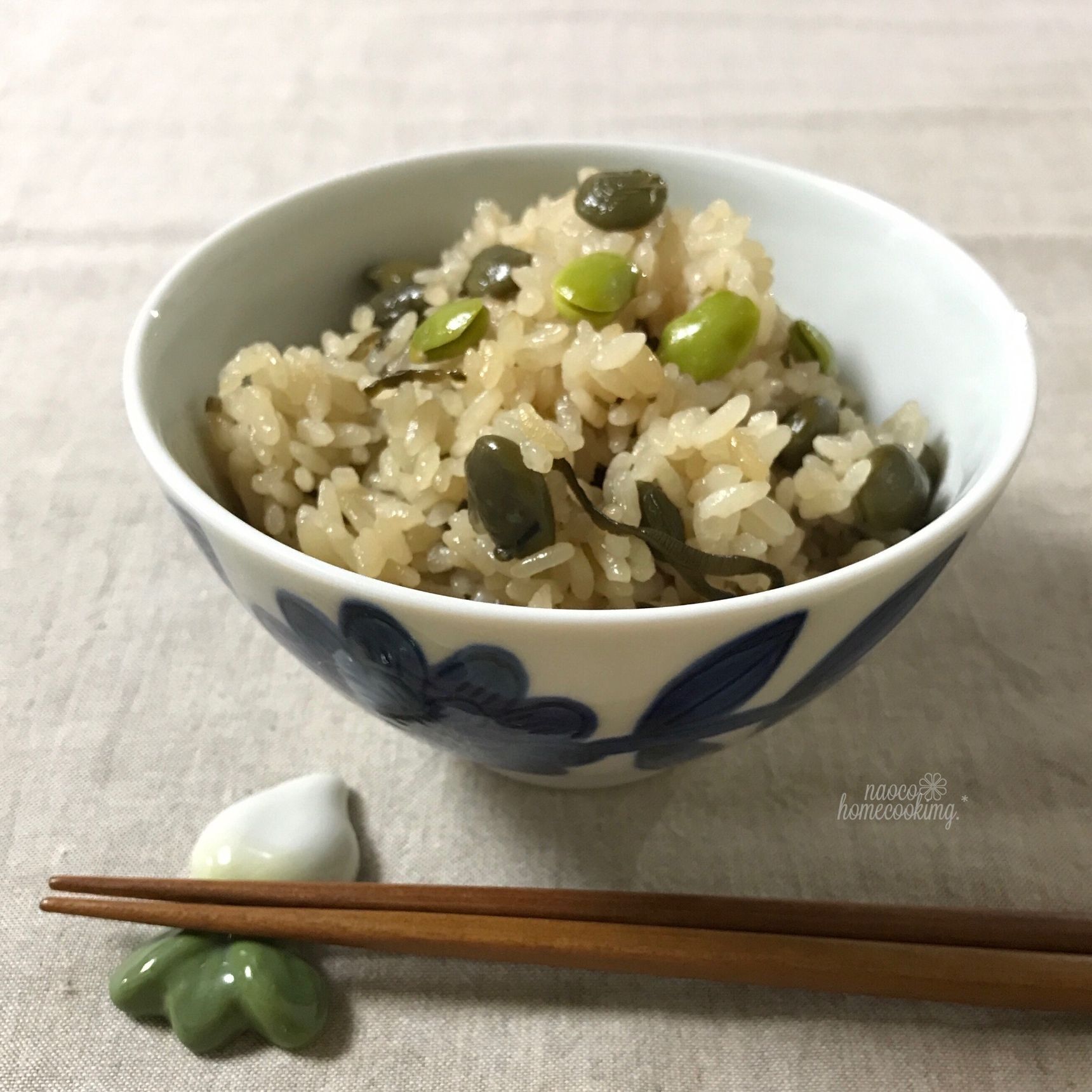 お代わりが止まらない!? 簡単♪ 枝豆と塩昆布の炊きこみごはん