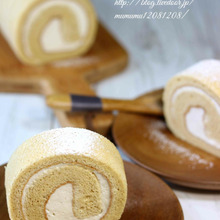 贅沢メープルロールケーキ。