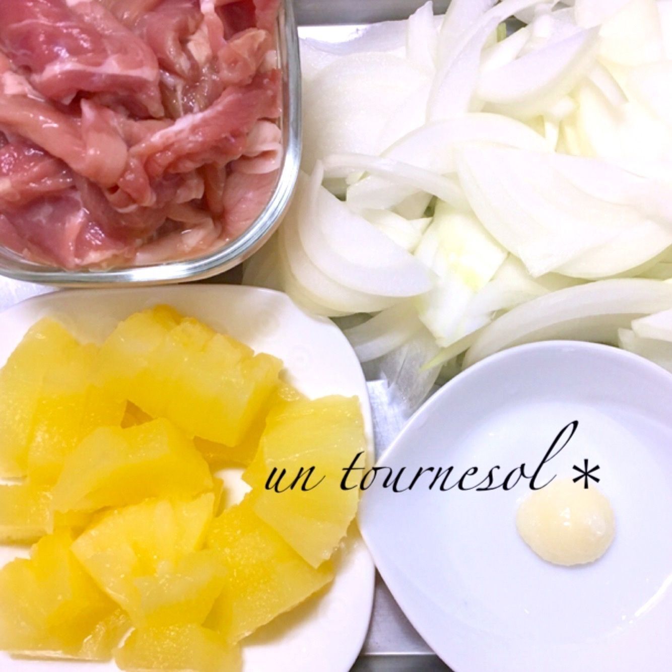 ①パイナップルはサッとシロップを切ればOK!