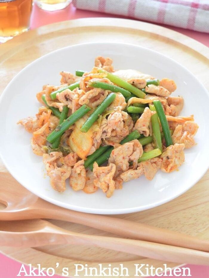簡単&時短♡豚キムチ炒め ビールにもピッタリ♪