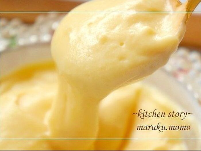 1.レンジで簡単に作れるカスタード。