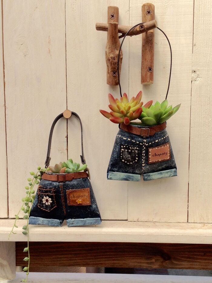 ジーンズ風リメ缶DIY!タグ&ベルトでオシャレに♪