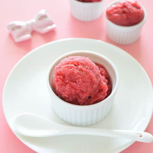 電子レンジで簡単♡ラズベリーシャーベット♪ひんや~り濃厚!