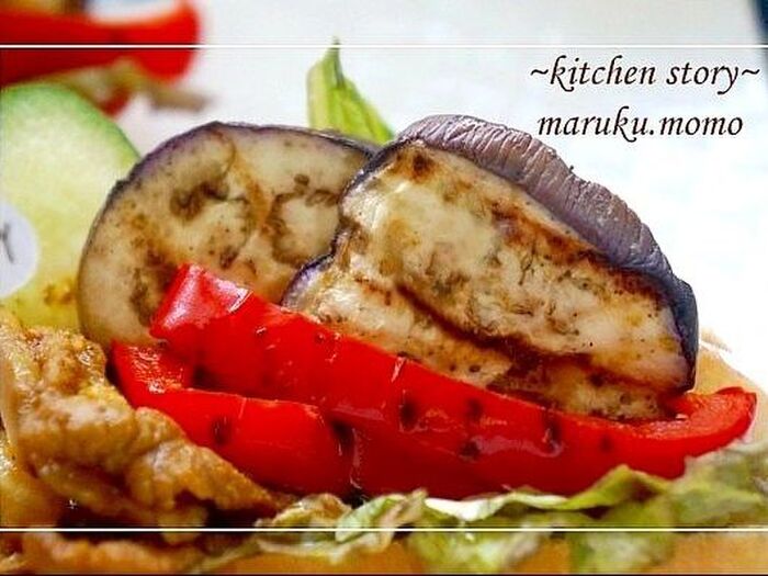 8.野菜の焼き模様~