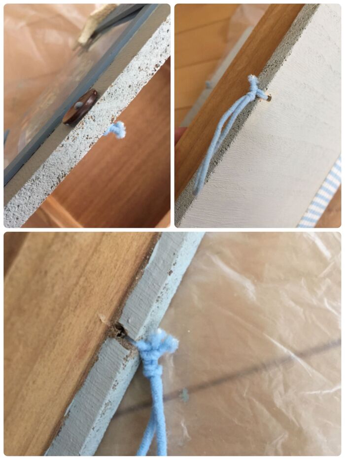 ●ボタンとゴムをつけます