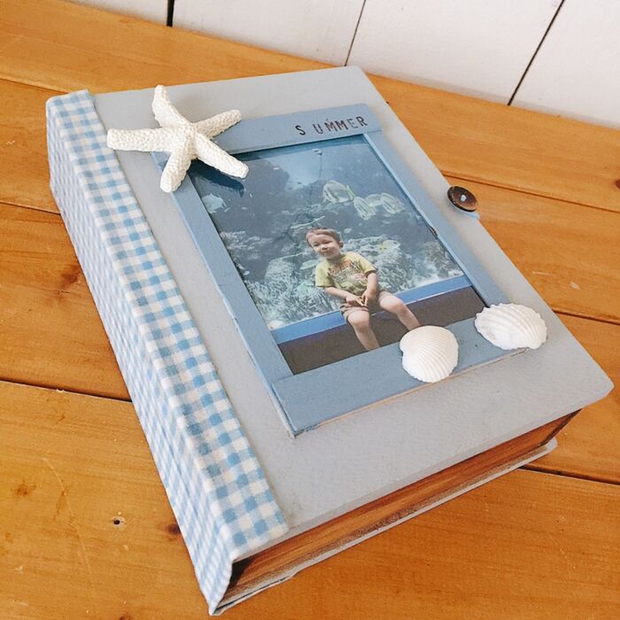 【100均商品で手づくり】夏の思い出ブックボックス♪