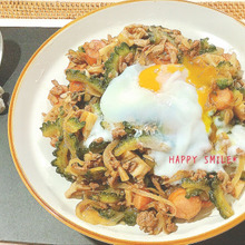 ゴーヤのピリ辛タコライス♡ トロけるまろやか☆美味ヤバレシピ♪