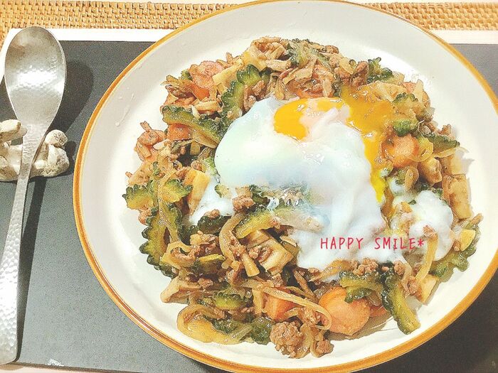 ゴーヤのピリ辛タコライス♡ トロけるまろやか☆美味ヤバレシピ♪