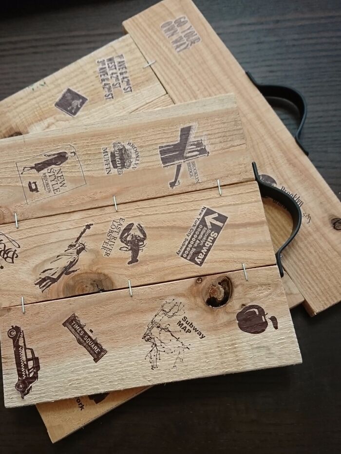 私も作ってみました? DIYで出た端材を使って★鍋敷き★