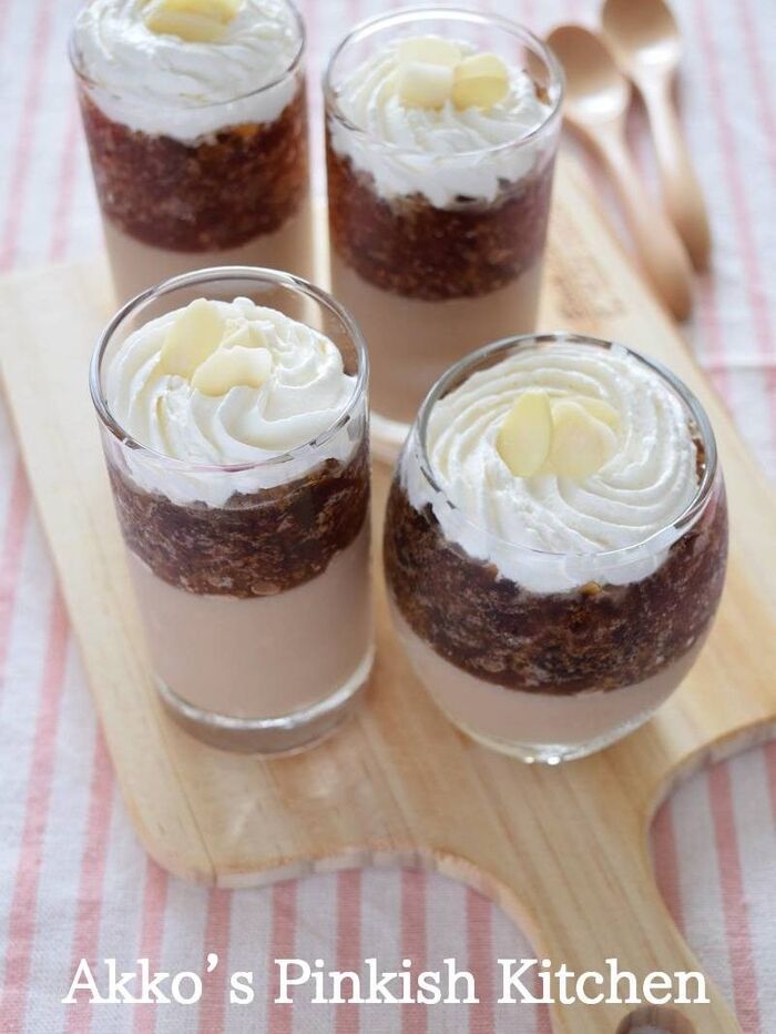 簡単おうちカフェ♡カフェオレコーヒークリームゼリー♪