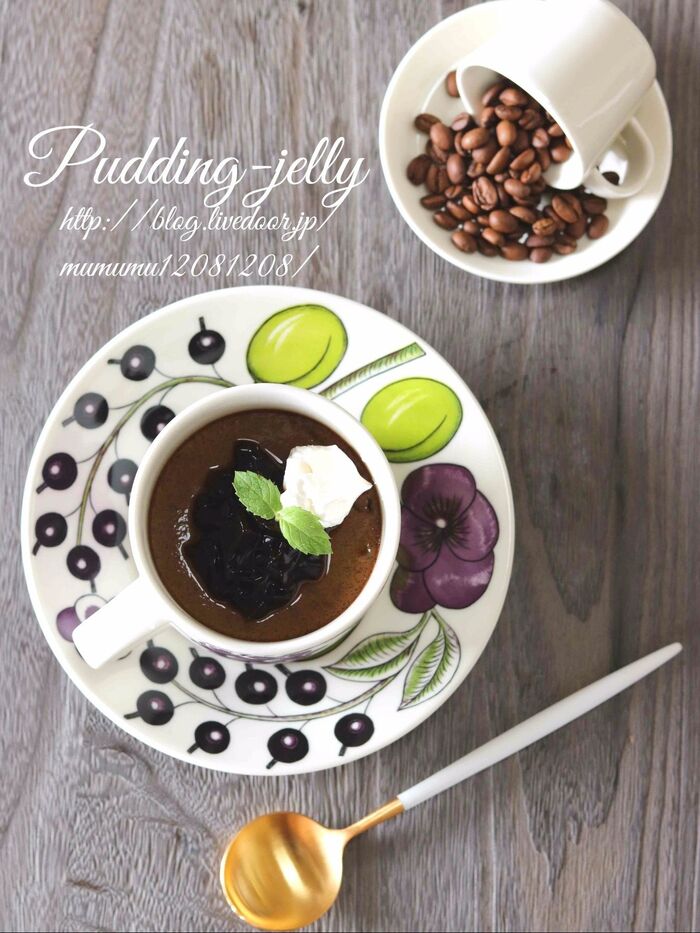 コーヒー好きさんに捧ぐ!ほろ苦、珈琲プリンゼリー。