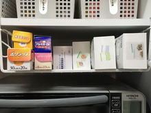 電子レンジの上のスキマ‼︎3coinsのワイヤーラックでスッキリ収納