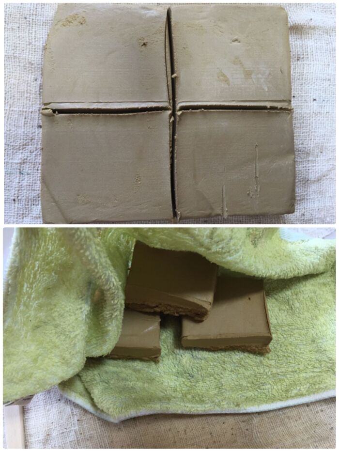まずは粘土をざっくり分ける