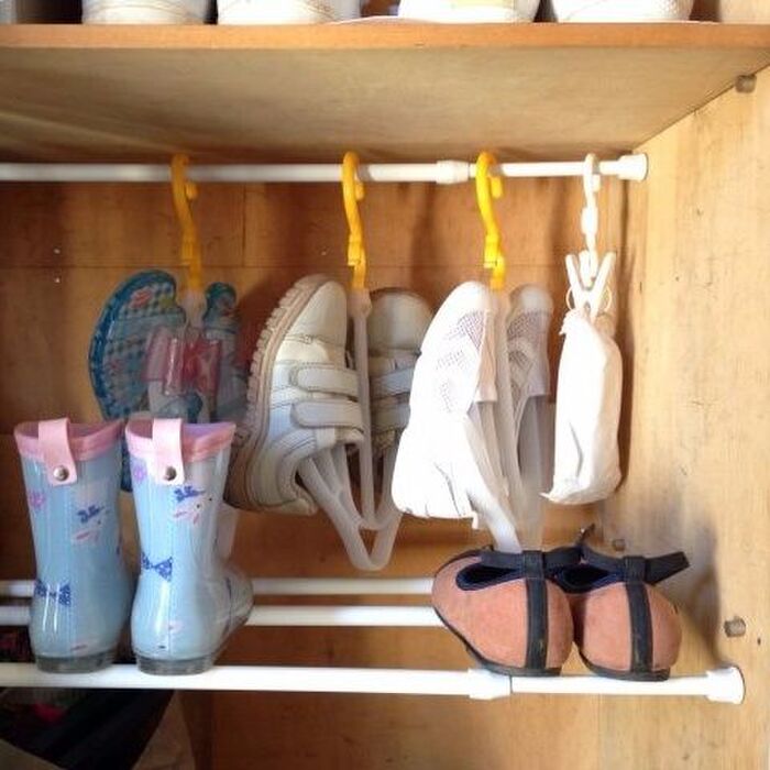 子どもの靴は洗って乾いたらそのまま収納