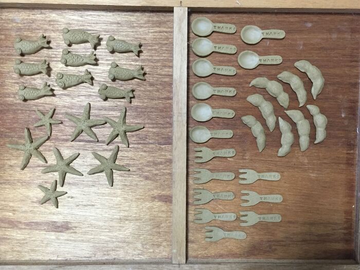 形が完成〜〜乾かす