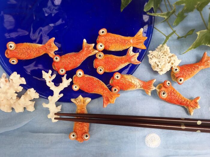金魚(ちょうてんがん)の箸置き