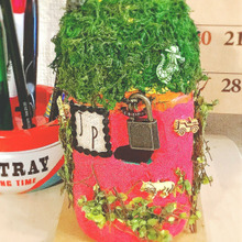 ペットボトルと100均材料で作る♪ジャングル貯金箱♡