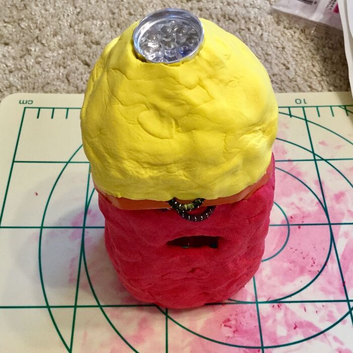 【工程】⑦紙粘土で包む