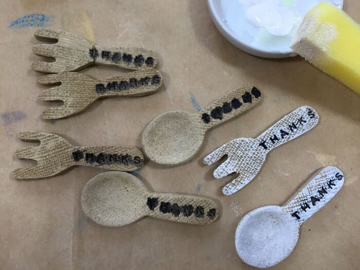 スプーン&フォーク着色