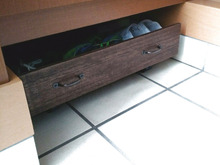 100均すのこで簡単☆玄関スッキリ下駄箱下スペースに隠す収納♡