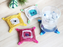 【アイス棒工作】カラフルコースター*簡単作り方*