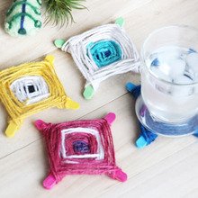 【アイス棒工作】カラフルコースター*簡単作り方*