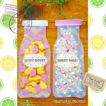 100均で『ミルク瓶』風クリアバッグ♪