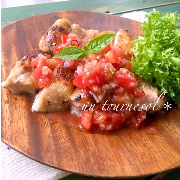 血液サラサラ効果☆夏にぴったり♪鶏肉のグリル~らっきょうサルサソース~