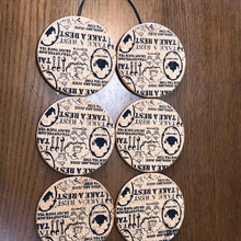 コースターで簡単なべ敷き♬