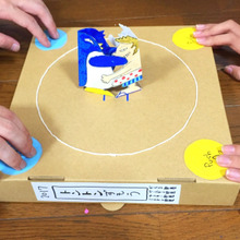 空き箱と紙で♪みんなで楽しいトントン相撲の作り方♫