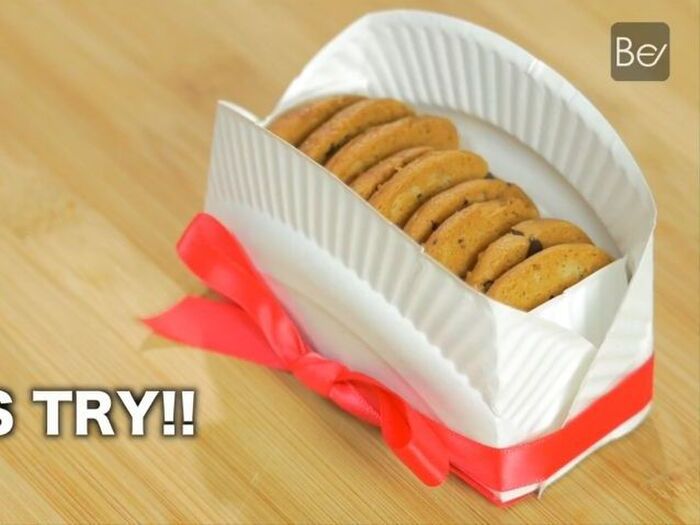 【裏技】紙皿を使ってパーティーBOXを作る方法⑥