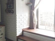 ダイソーのクッションレンガシートで模様替え♪