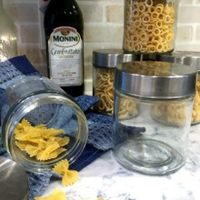 パスタの保存はシンプルでかわいいガラスキャニスターで❤