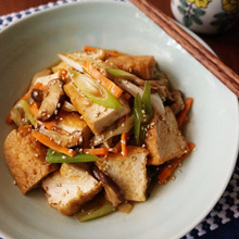 ごはんが進むこっくりおかず♡ 厚揚げとキノコの甘辛炒め煮