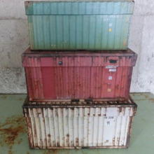 さすがのダイソー!!錆び錆びのジャンク風コンテナ柄にひとめ惚れ!!