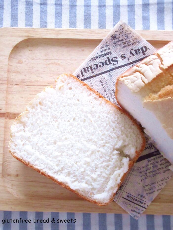 米粉パンをスライスすると