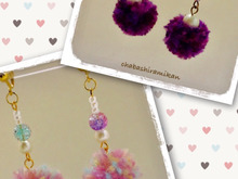 セリアの毛糸で作るポンポンイヤリング