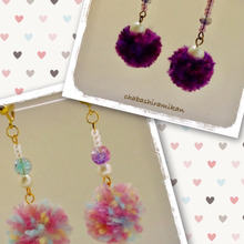 セリアの毛糸で作るポンポンイヤリング