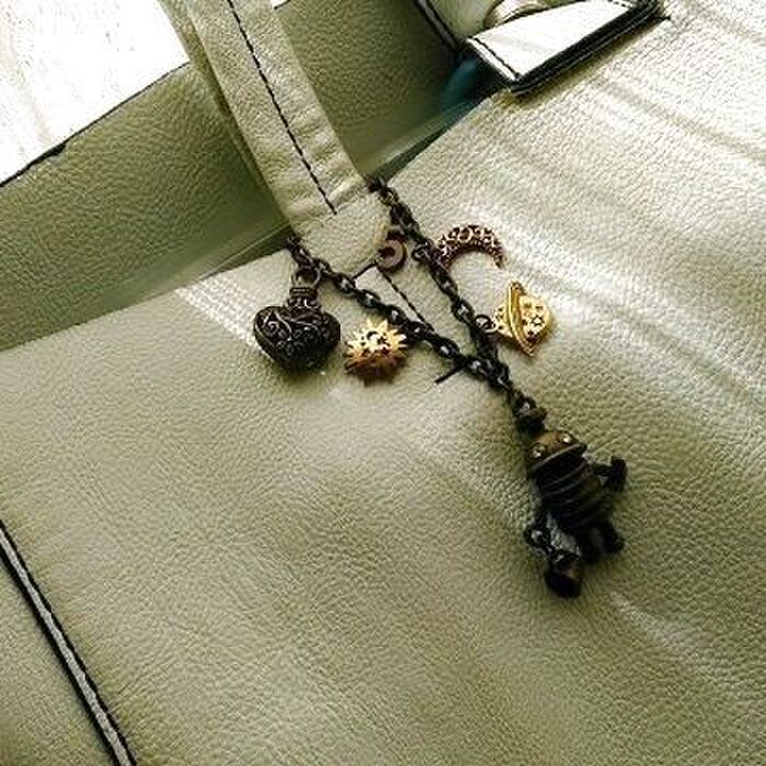 ★楽しいテーマで色々作ろう!★じゃらじゃらバッグチャームのキーリング